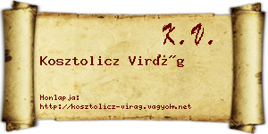 Kosztolicz Virág névjegykártya